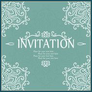 Vintage invitation card with lace ornament N20
