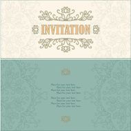 Vintage invitation card with lace ornament N21