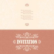 Vintage invitation card with lace ornament N22