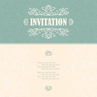 Vintage invitation card with lace ornament N23