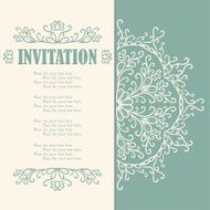 Vintage invitation card with lace ornament N25