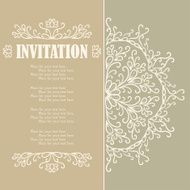 Vintage invitation card with lace ornament N26