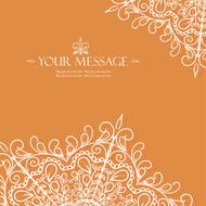 Vintage invitation card with lace ornament N29