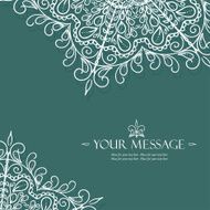 Vintage invitation card with lace ornament N30