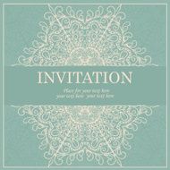 Vintage invitation card with lace ornament N33