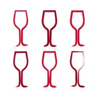 Set of hand-drawn simple empty wineglasses collection