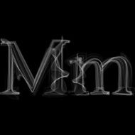 Smoke font Letter M