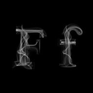Smoke font Letter F