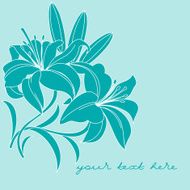 Greeting card with lilies