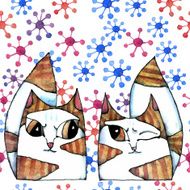 Cats in the snow