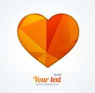 Vector Holiday Card Paper Heart Valentines day