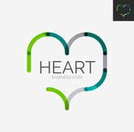 Minimal line design icon heart icon N2