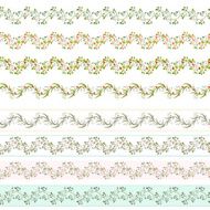 floral set seamless borders for your design