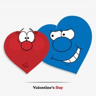 Abstract cartoon hearts