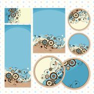 Set of floral wedding cards N50