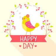 bird flat wreath