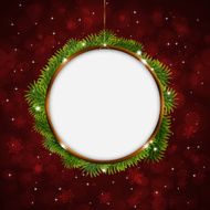 Christmas Greeting Ring Red Background