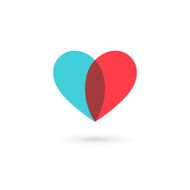 Heart symbol icon design template N7