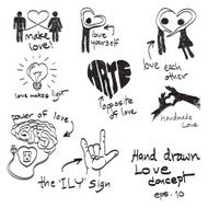 hand drawn of love concept
