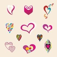 Valentine hearts set N2