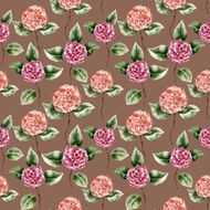 Seamless pattern with Ñamellia flower
