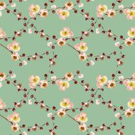 Seamless pattern with the branch of flowers N4