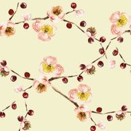Seamless pattern with the branch of flowers N5
