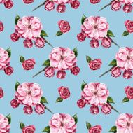 Seamless pattern with the branch of flowers N6