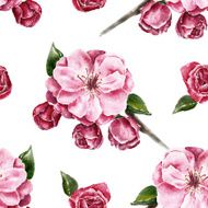 Seamless pattern with the branch of flowers N7