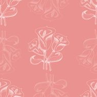 Seamless pattern with callas Vector illustration