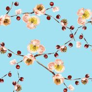 Seamless pattern with the branch of flowers N8