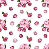 Seamless pattern with the branch of flowers N9