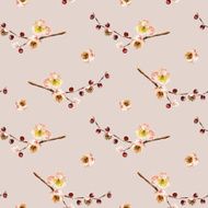 Seamless pattern with the branch of flowers N11