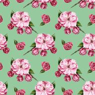 Seamless pattern with the branch of flowers N12