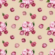 Seamless pattern with the branch of flowers N13