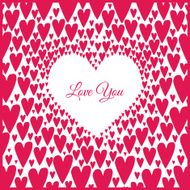 Happy Valentine&#039;s Day Card with cute heart N2