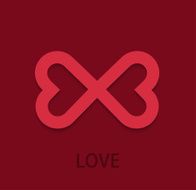 Vector modern love background Heart concept