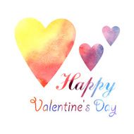 Holiday card with hearts