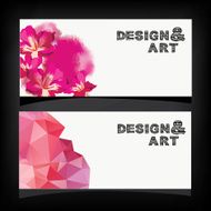 Flower vector cards