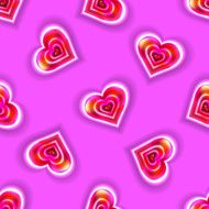 Seamless background consisting of pink hearts N3