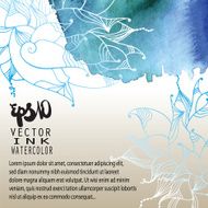 watercolor floral card N2