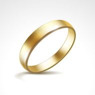 Gold Wedding Ring Isolated