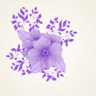 Floral spring background with swirls and flowers N3