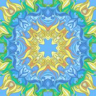 Vector Colorful sunflower or mandala N4