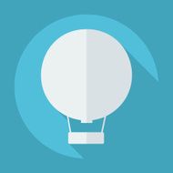Flat modern design with shadow hot air balloon N2