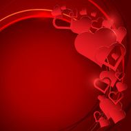 Valentine&#039;s day background with abstract hearts and place for yo