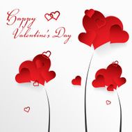Valentine&#039;s day background with abstract hearts N3