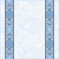 blue colour lace border stripe in ornate floral background