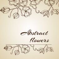 Abstract background with flowers in vintage style N17