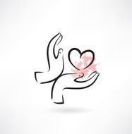 hand heart icon